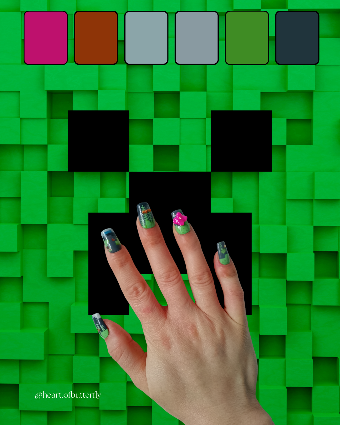 🟩 Lush Cave Nails – Version Minecraft 💅