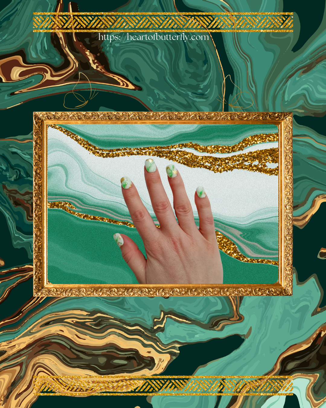 🌿 Marbre Vert Sacré – Équilibre & Élégance au Bout des Doigts ✨
